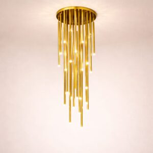 Gold Tube Chandelier